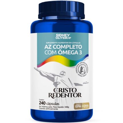 A-Z Completo + Ômega 3 Cristo Redentor 240 cápsulas Sidney Oliveira
