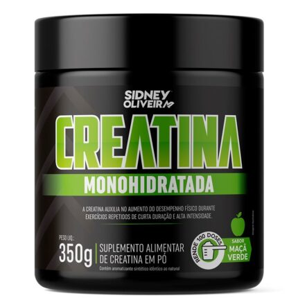 Creatina Monohidratada 100 Pura Sabor Maca Verde 310g Sidney Oliveira